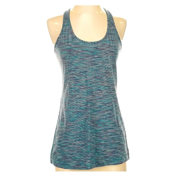 Lululemon Cool Racerback II Yoga Tank Top Nulu Fabric Teal Purple Size 8 - Picture 1 of 6